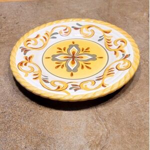Artimino Tuscan Countryside Sienna Yellow Stoneware Salad Plate 9 Inch Round